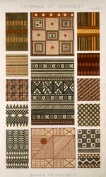 Savage Tribe No 1, 1. tábla, Owen Jones (1809-68) „The Grammar of Ornament” című művéből